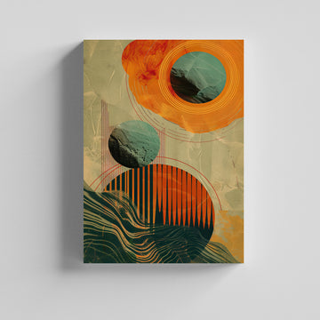 Celestial Geometry Abstract Canvas Painting