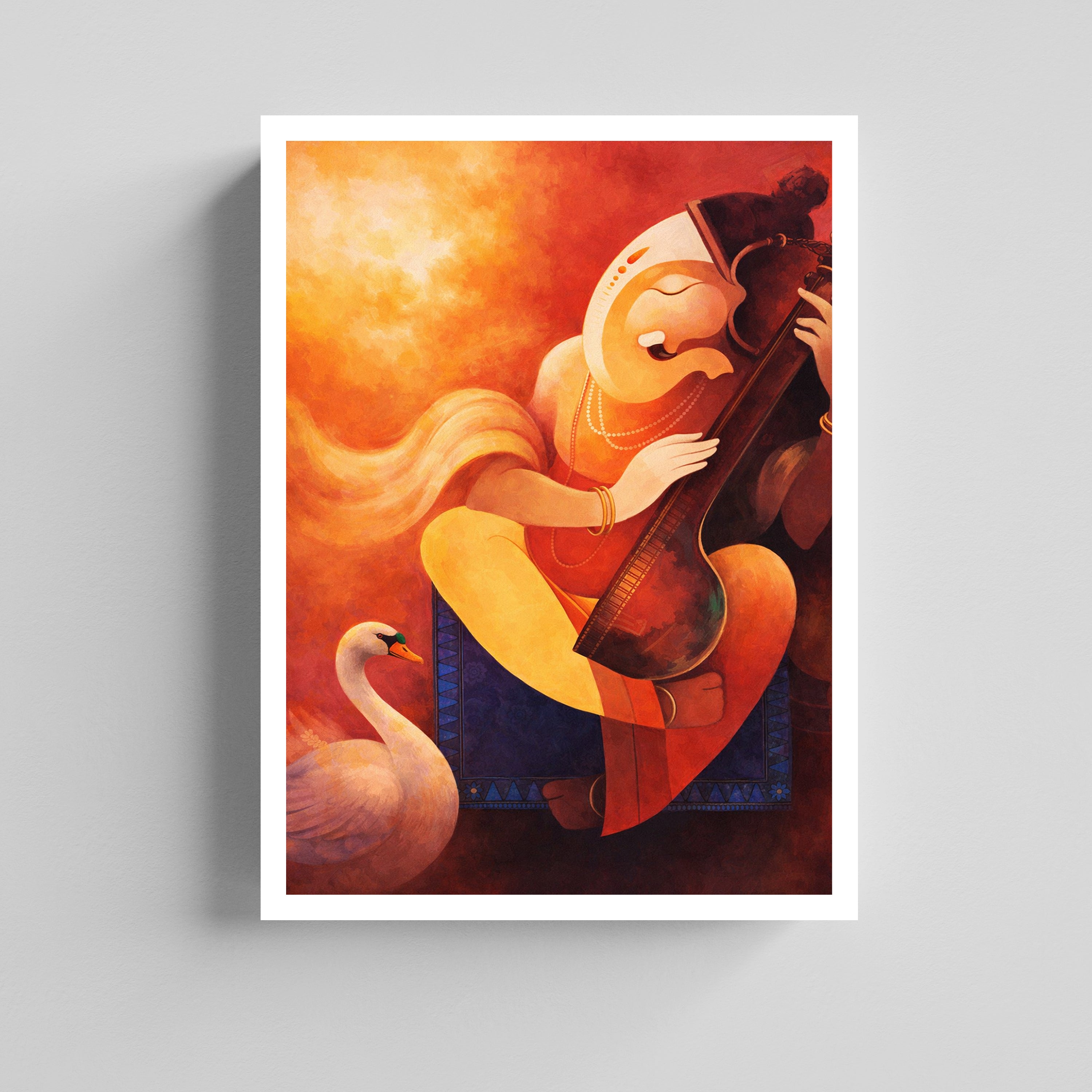 Lord Ganesha Wall Art Canvas Painting