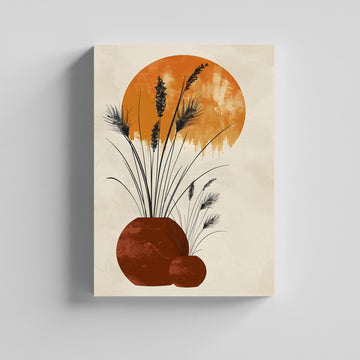 Terracotta Tones Painting Canvas Boho Art