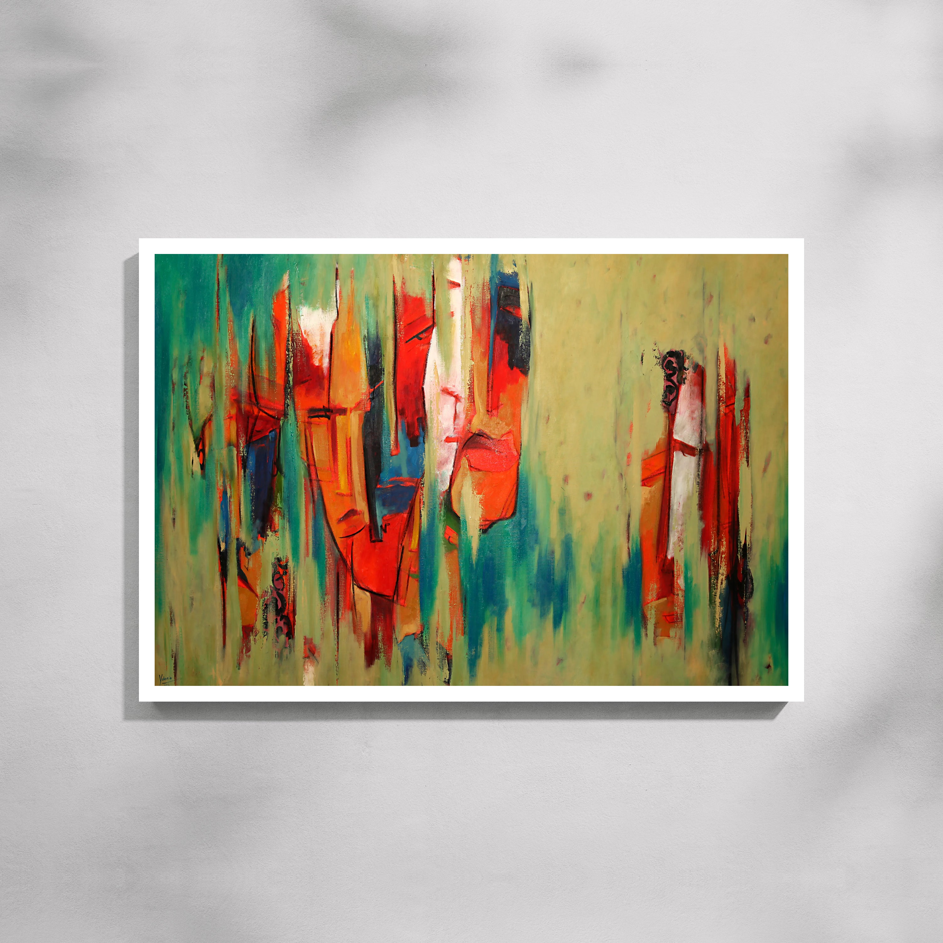 Echoes Behind Color Abstract Canvas Art