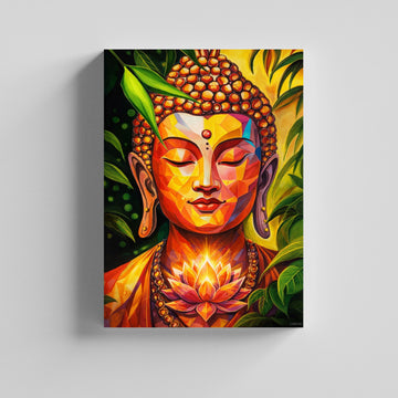 Nature Inspired Buddha Canvas Painting