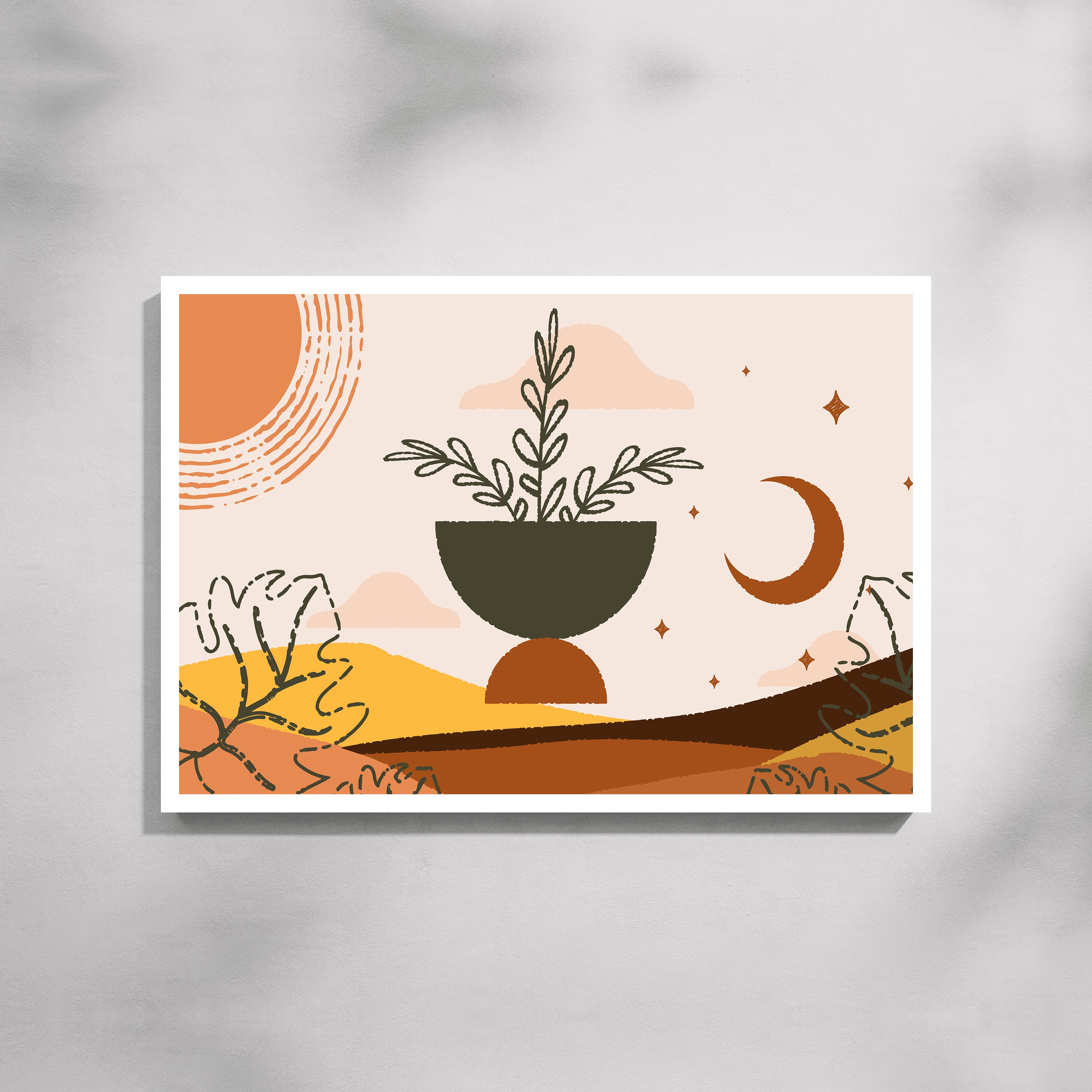 Boho Desert Wall Art Print