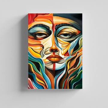 Abstract Expression Face Art Canvas Painting