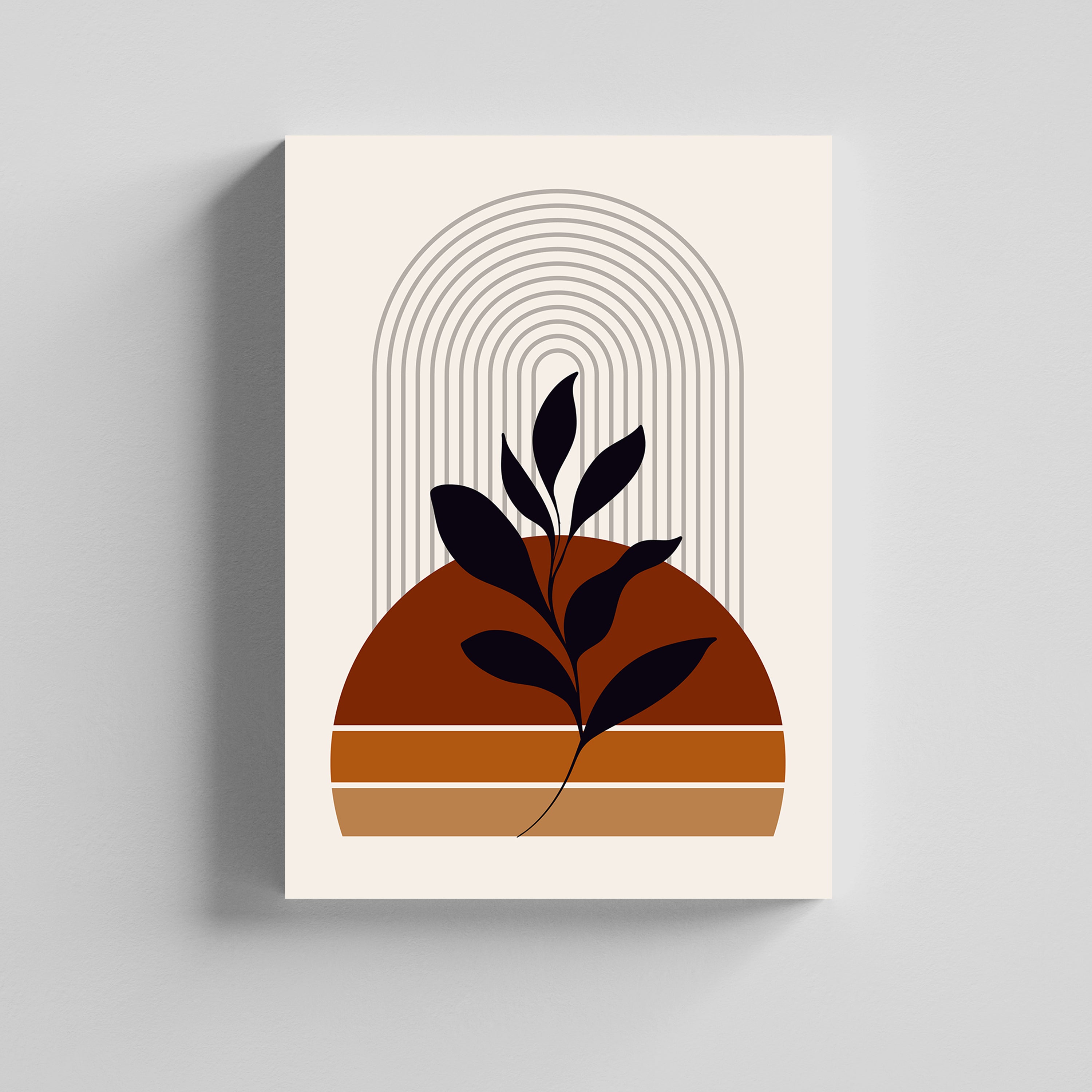 mid-century modern botanical wall art Painting Canvas Boho Art