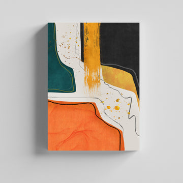 Urban Harmony Abstract Gold Foil Style Canvas Print