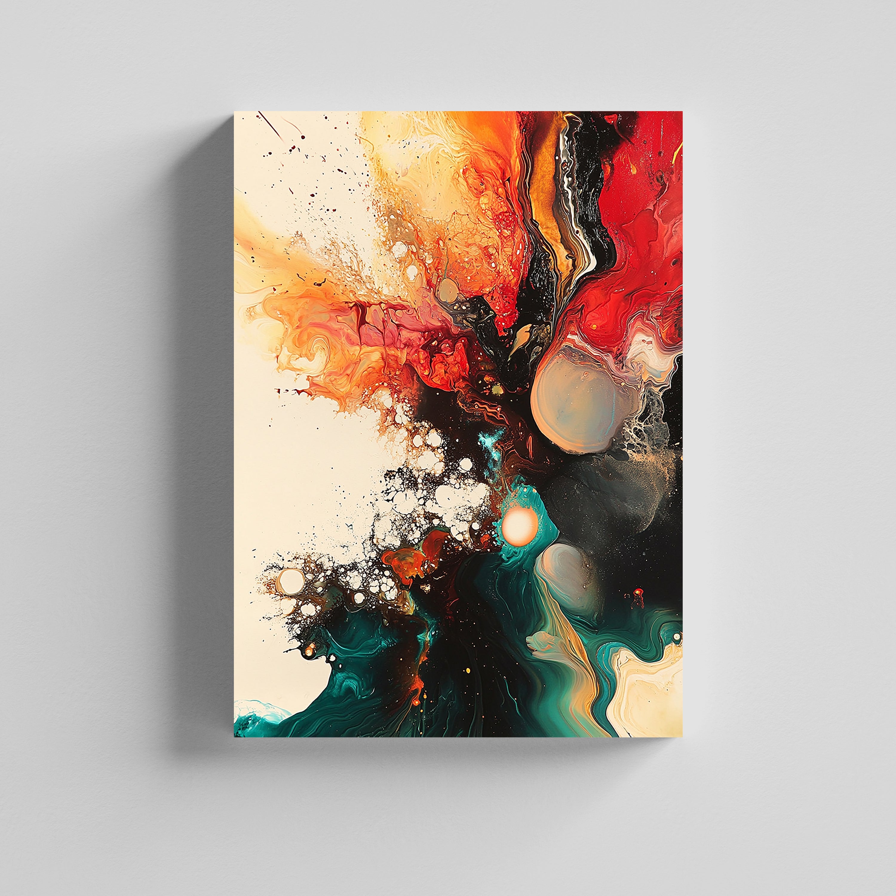Abstract Fluid Energy Canvas Painting