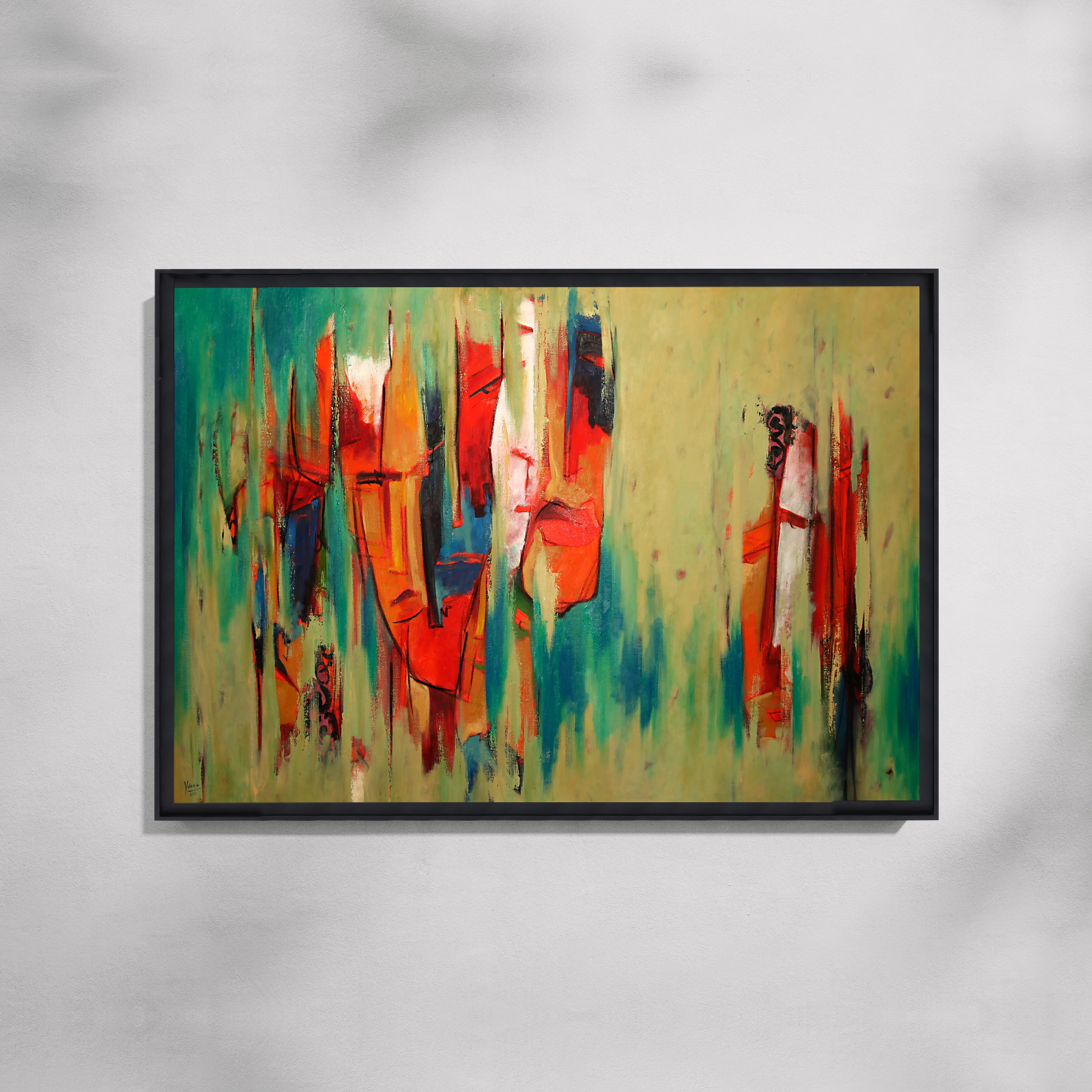 Echoes Behind Color Abstract Canvas Art
