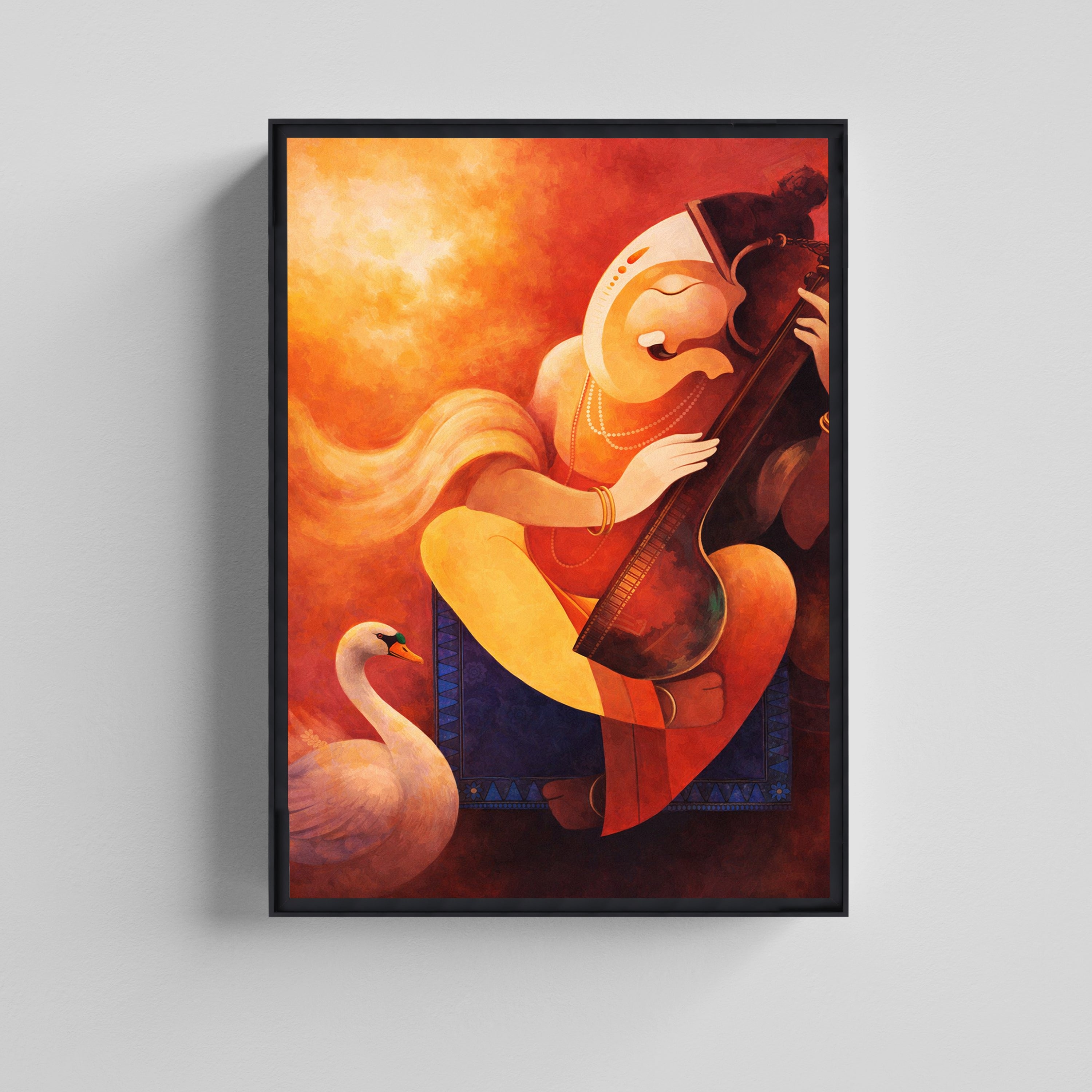 Lord Ganesha Wall Art Canvas Painting