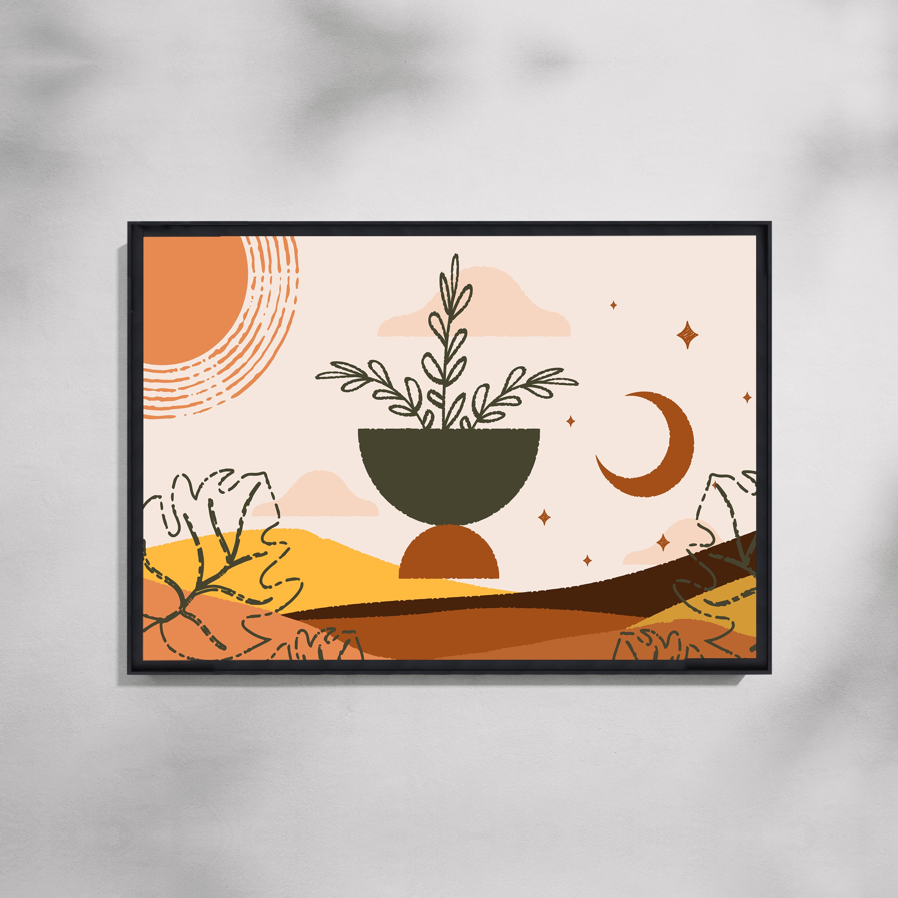 Boho Desert Wall Art Print