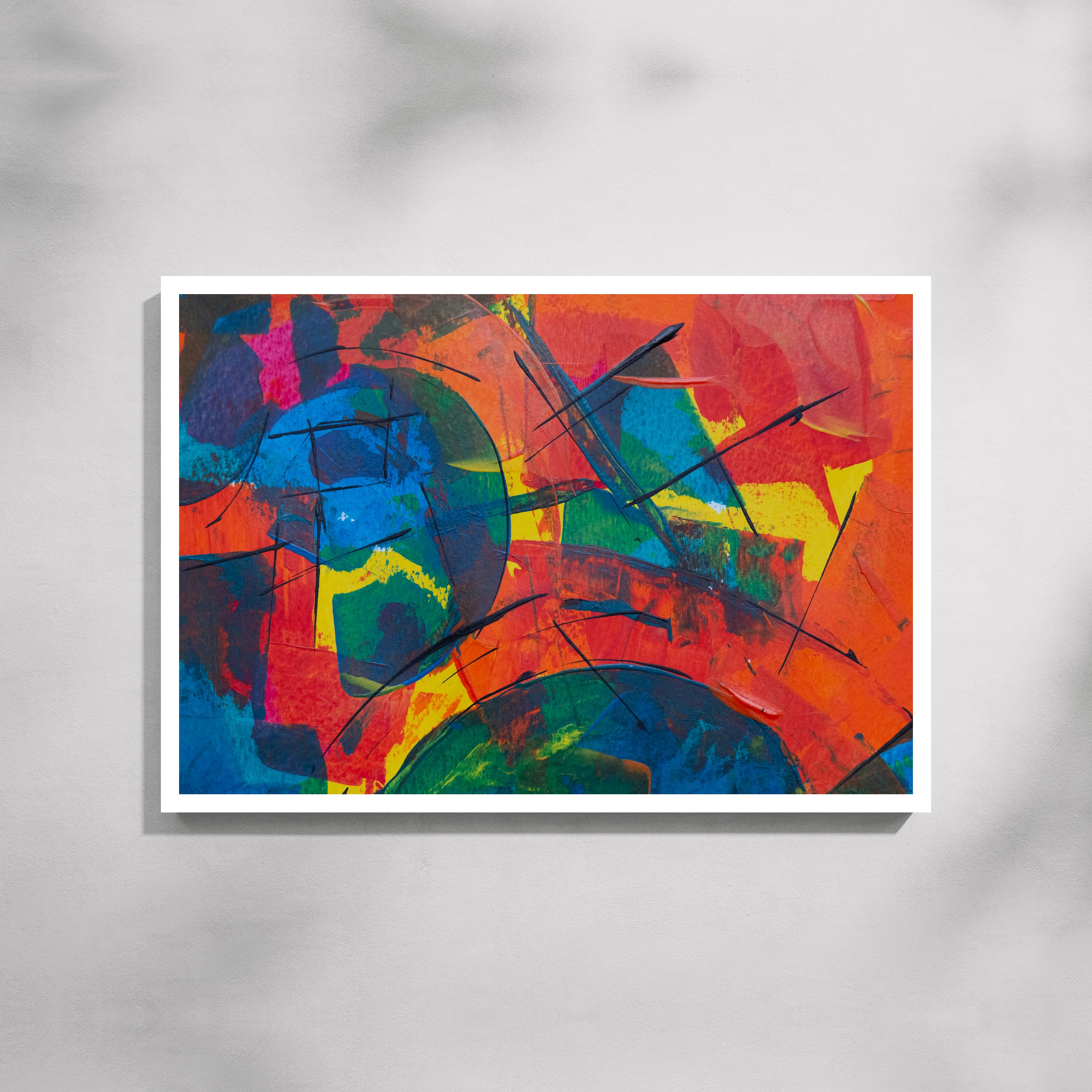 Vibrant Abstract Color Explosion Canvas Wall Art