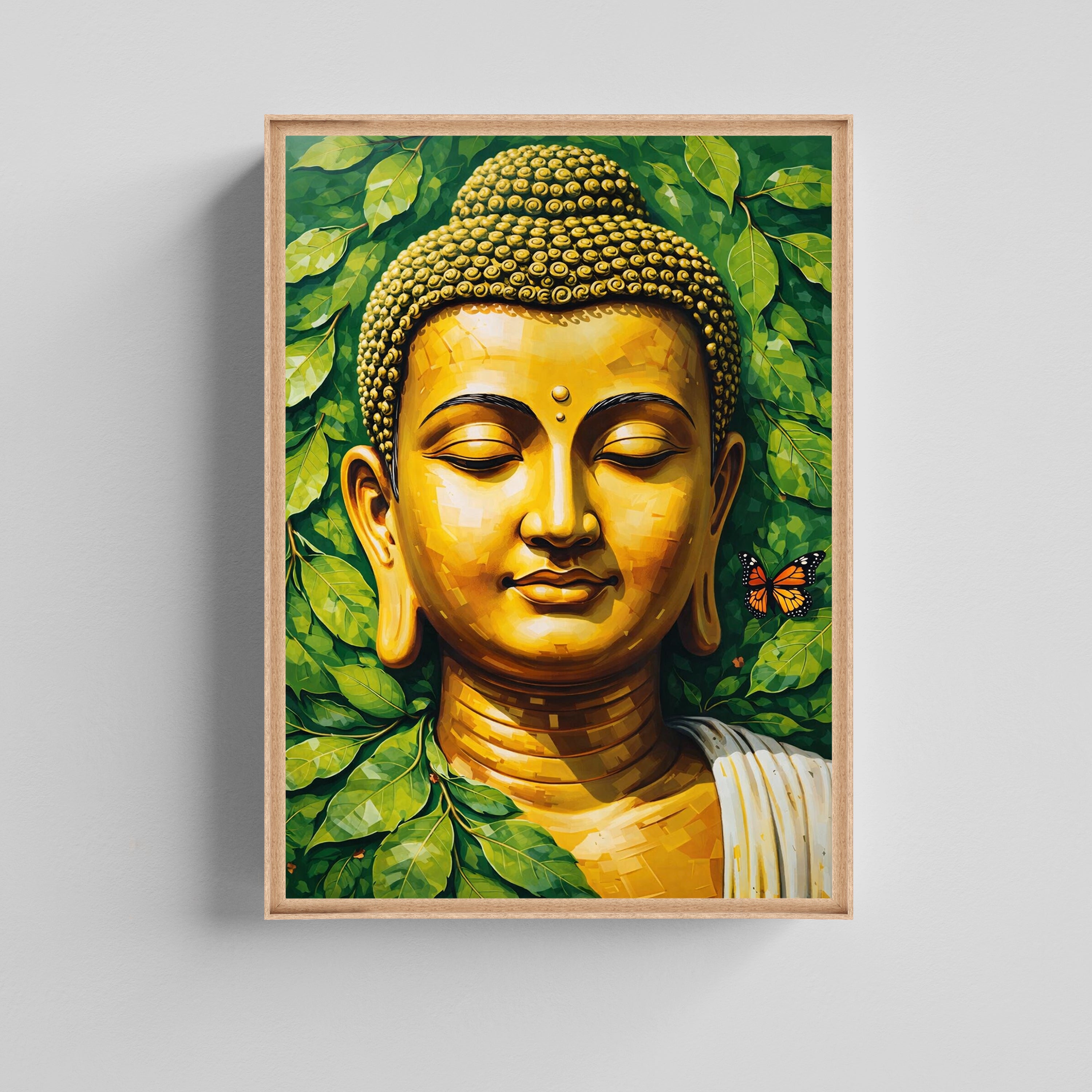 Golden Buddha Canvas Painting