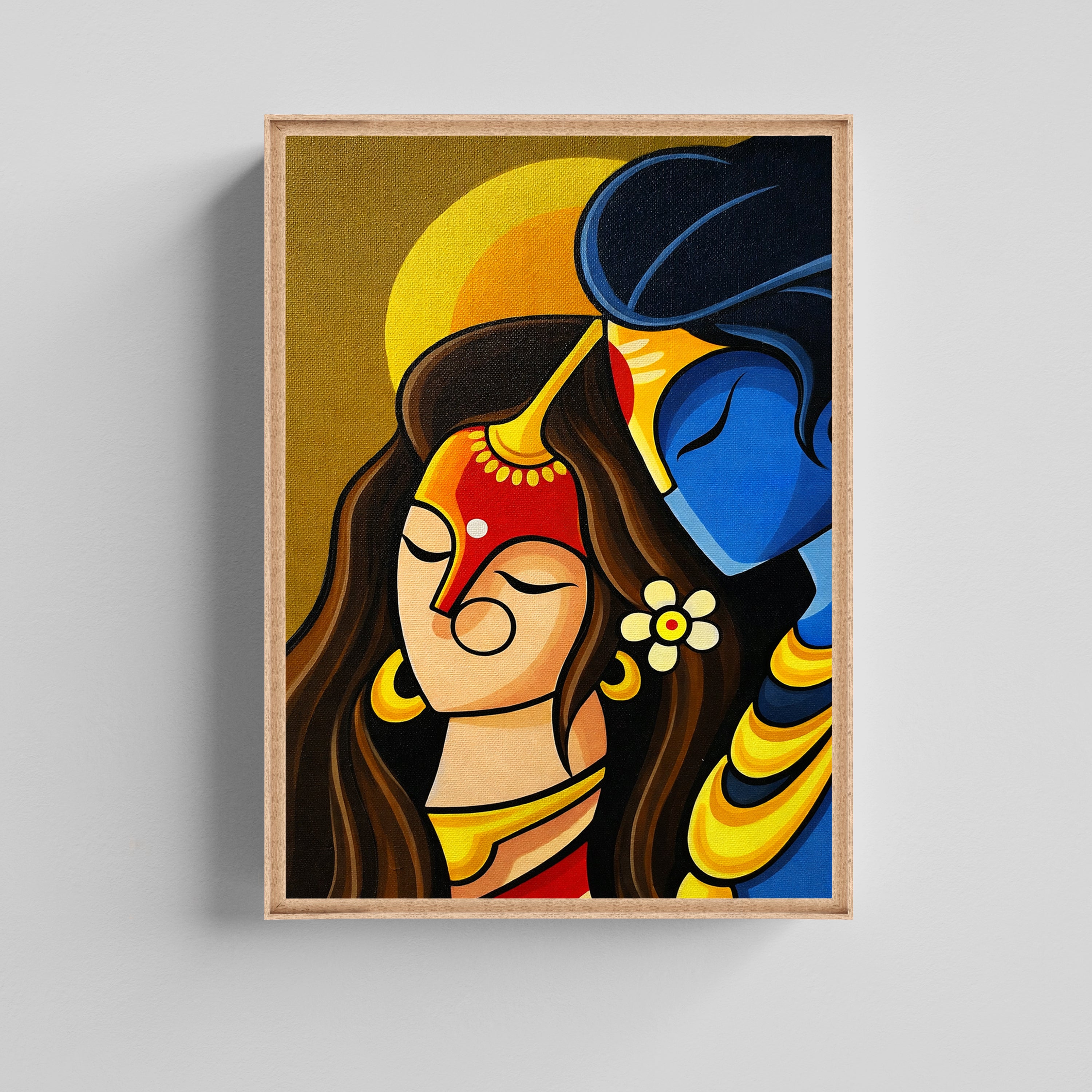 Radha Krishna Love Canvas Painting