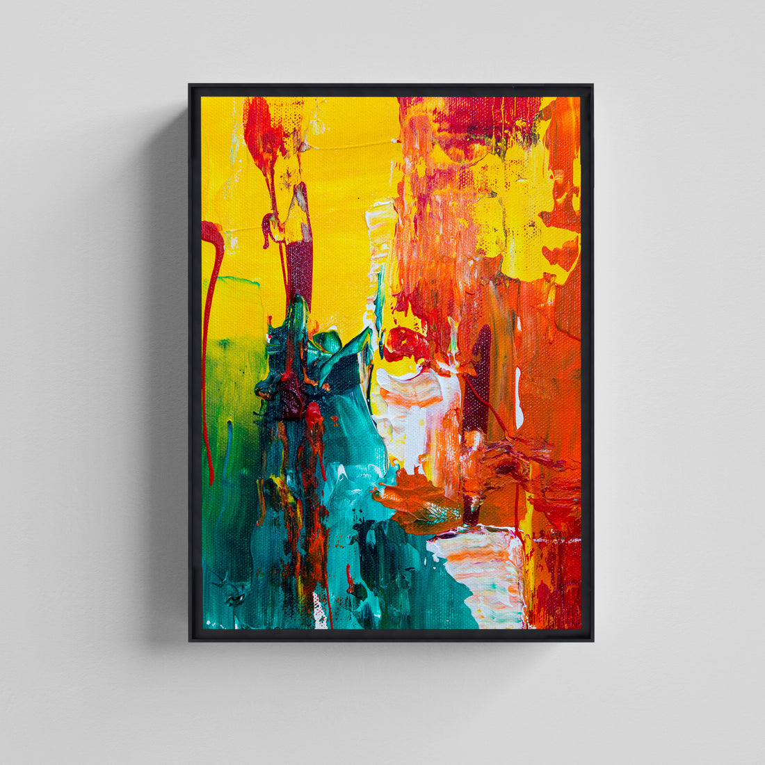 Vibrant Fusion – Colorful Abstract Textured Wall Art Canvas