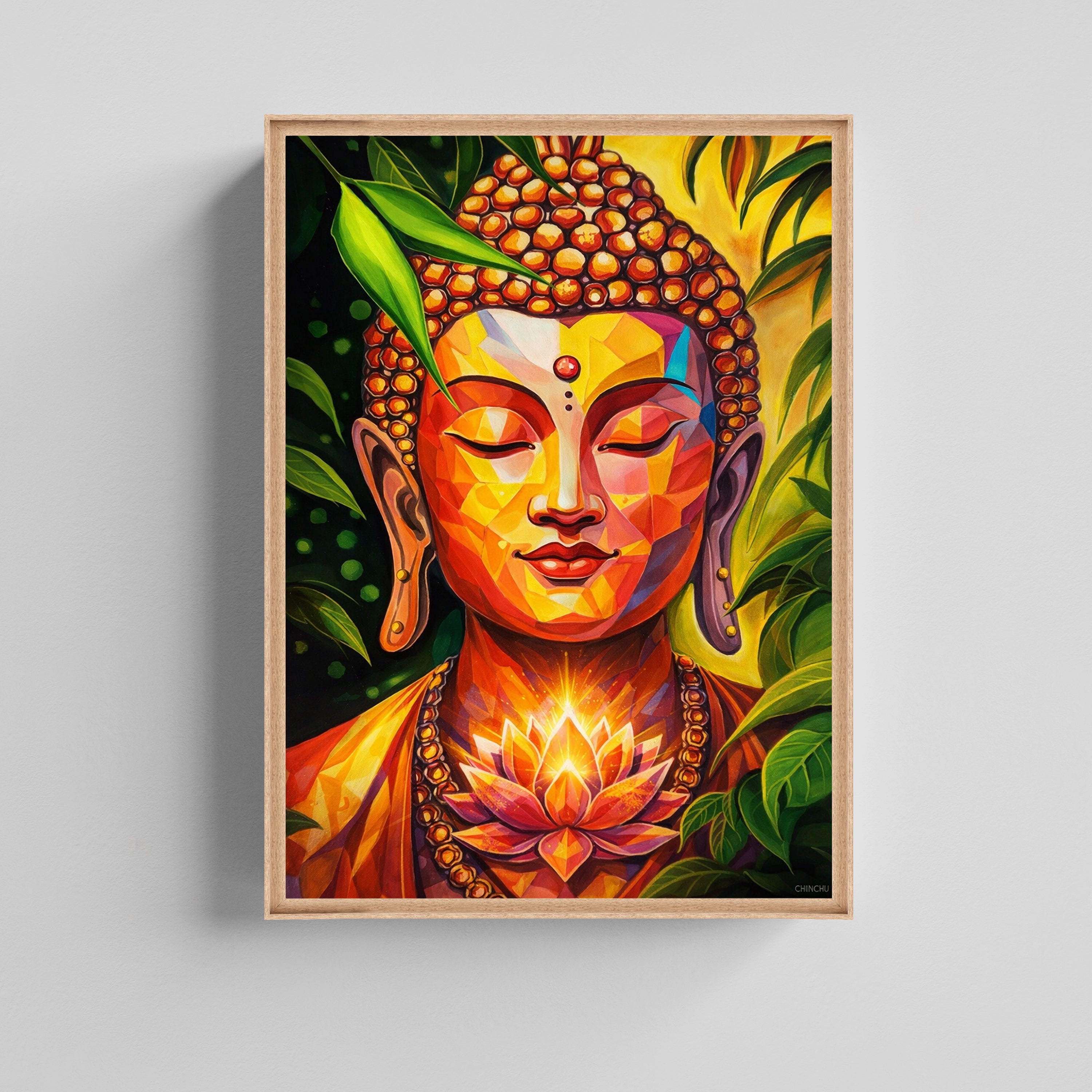 Nature Inspired Buddha Canvas Painting