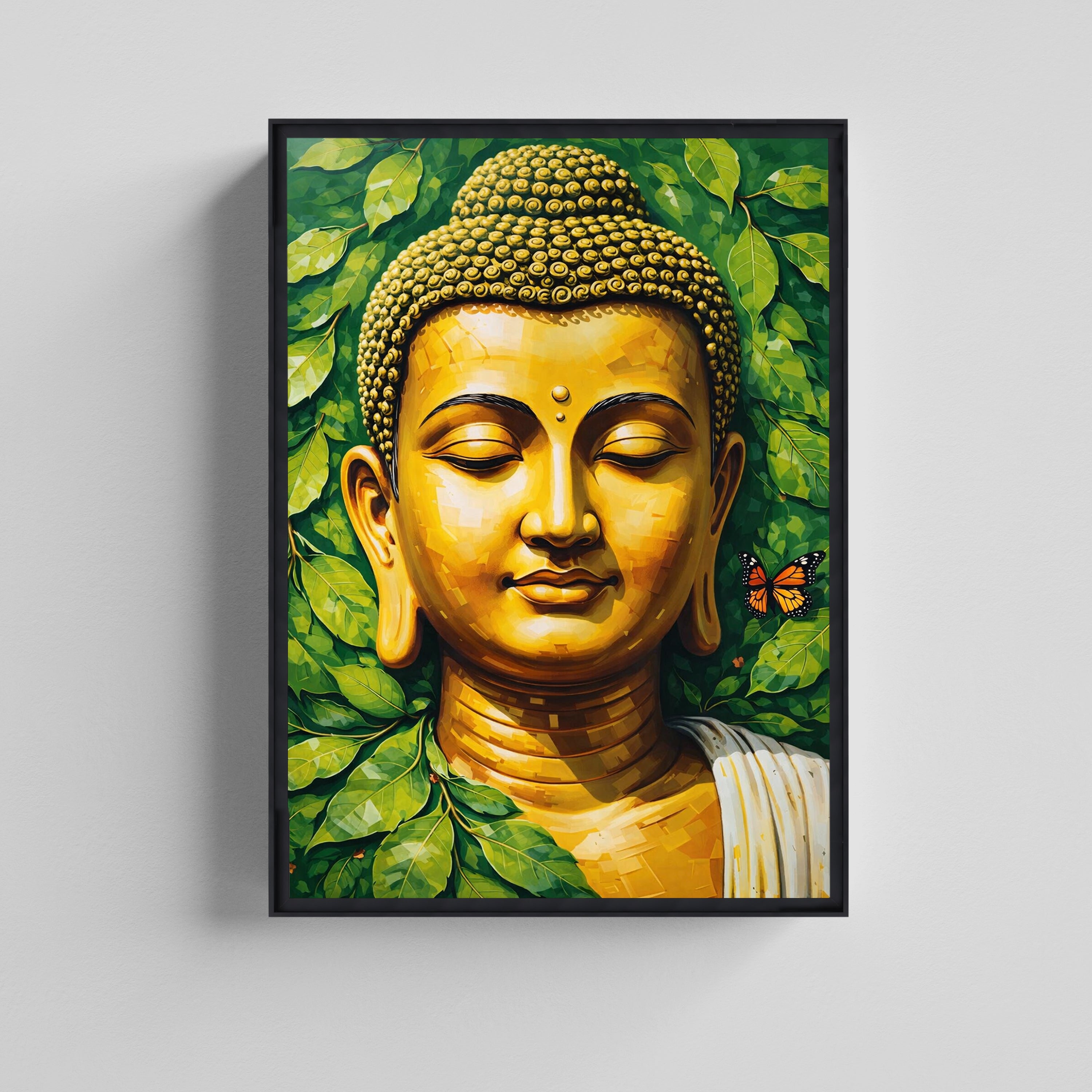 Golden Buddha Canvas Painting