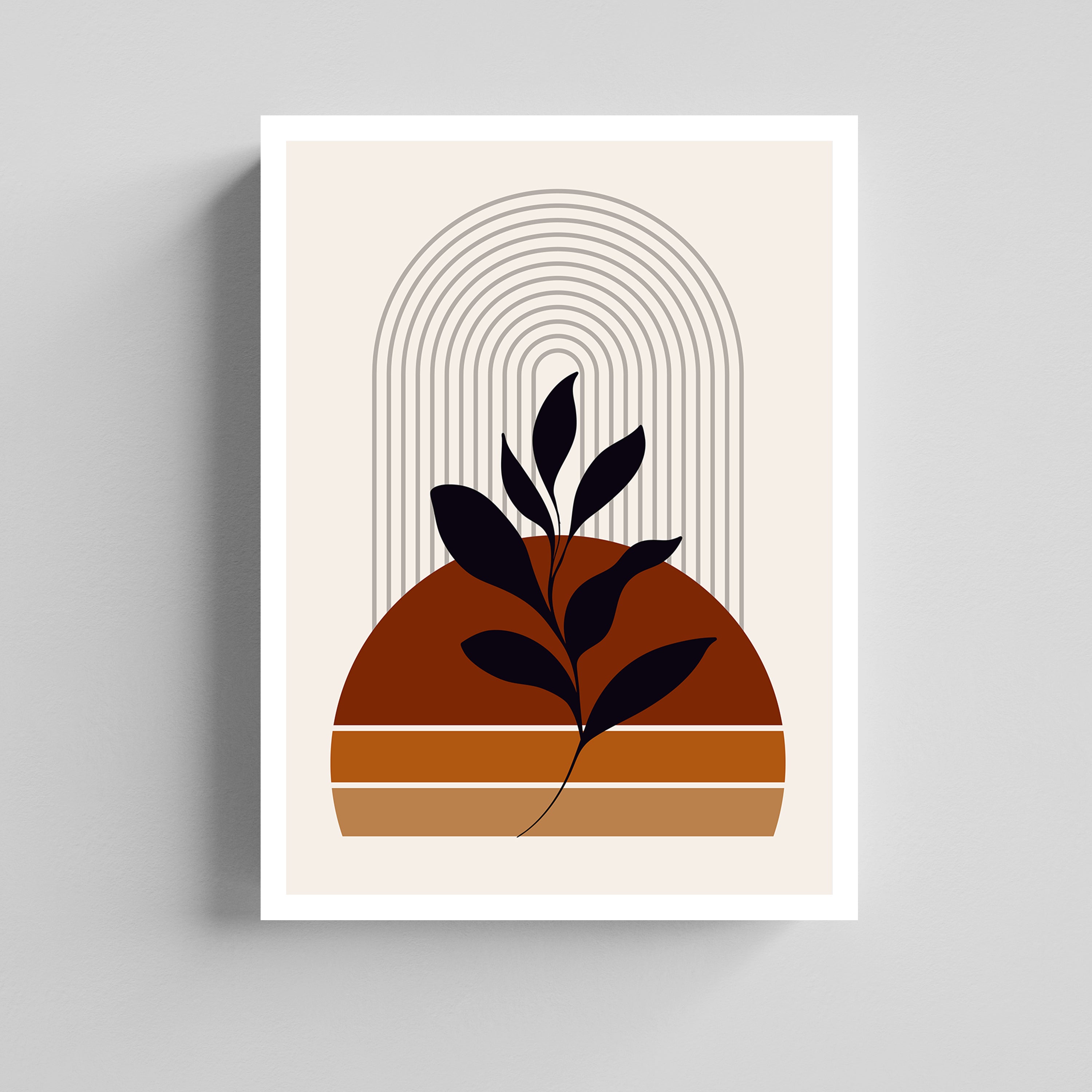 mid-century modern botanical wall art Painting Canvas Boho Art