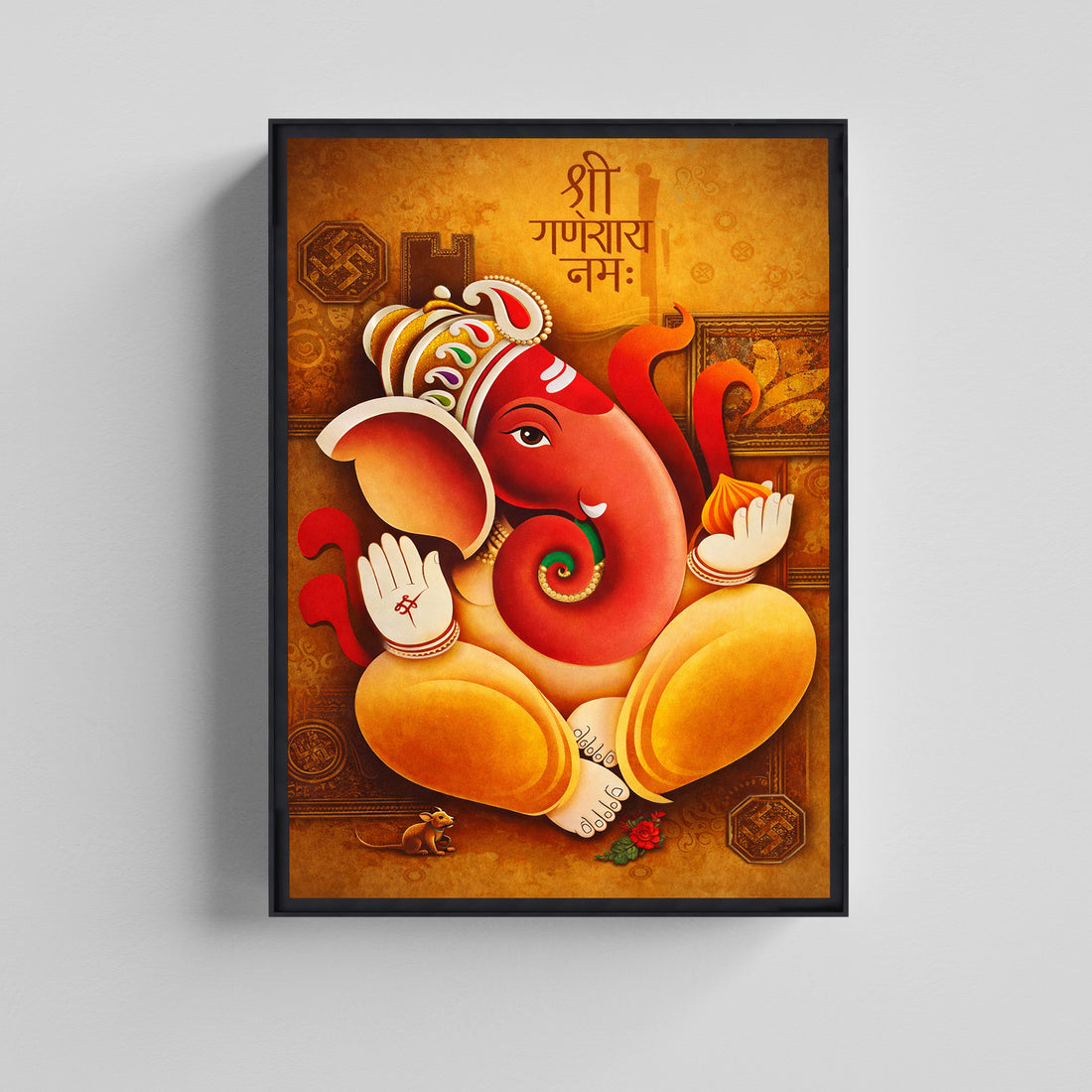 Shri Ganesha Blessings Canvas Painting