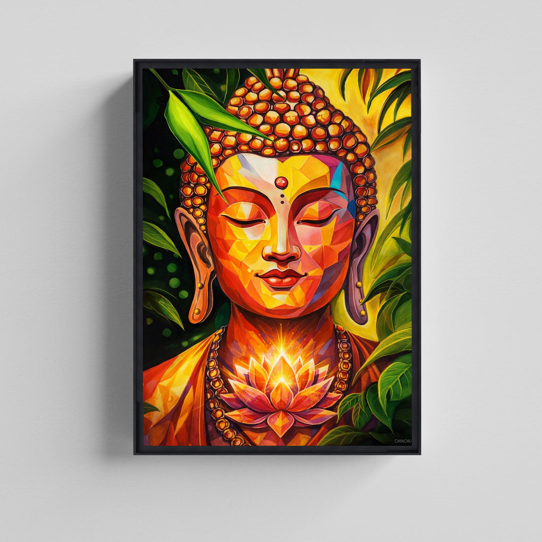 Nature Inspired Buddha Canvas Painting