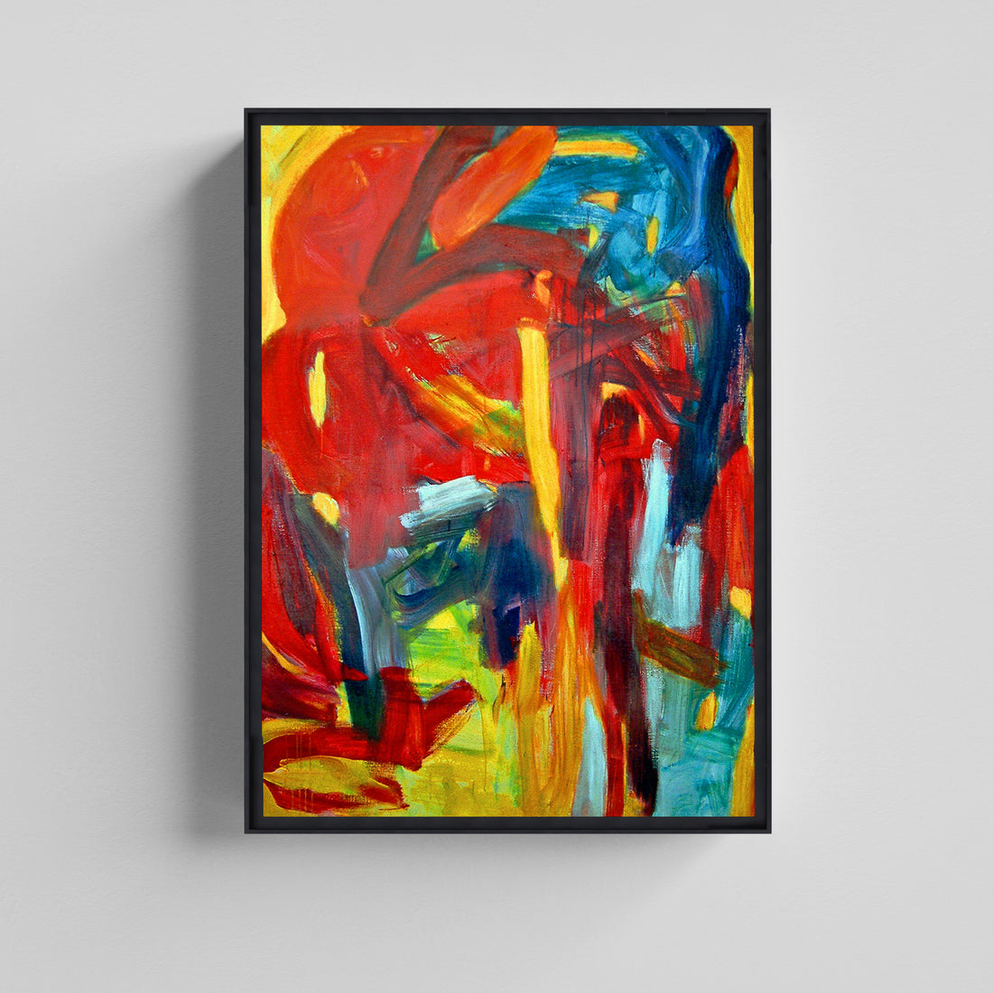 Modern Expressive Bold Color Wall Art Canvas