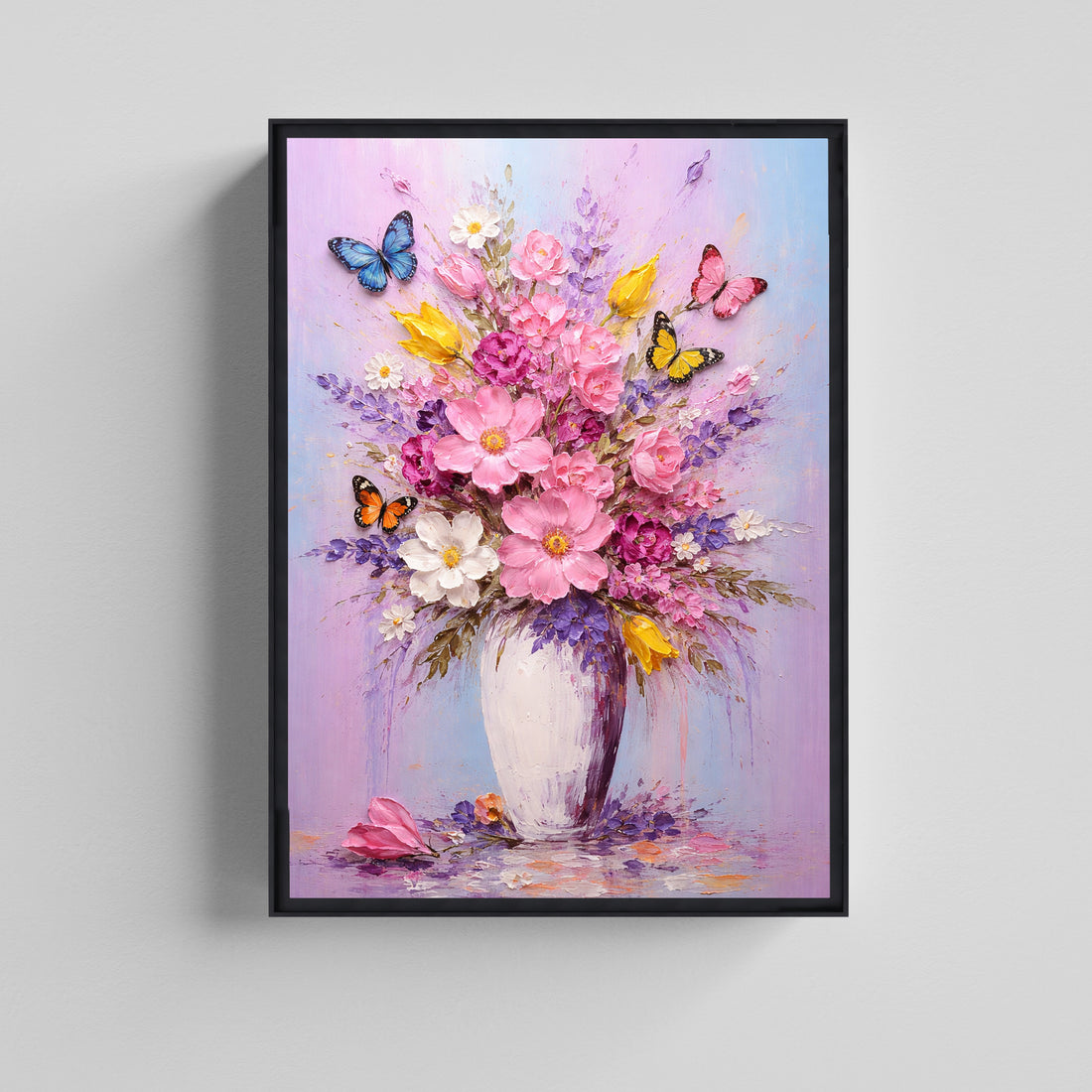Whimsical Blooms Floral Art Canvas Painting
