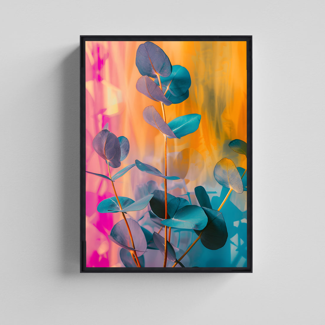 Ethereal Eucalyptus – Colorful Botanical Modern Wall Art Canvas