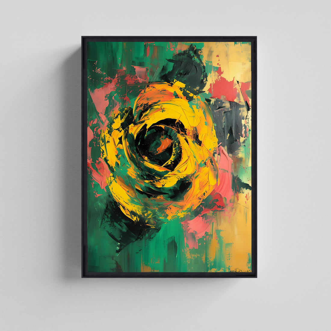 Sun Kissed Rose Floral Art Canvas Painting