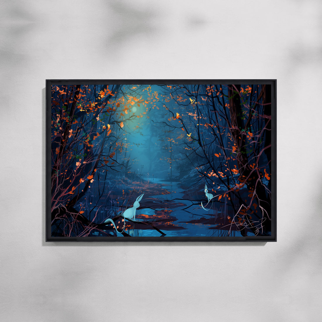 Whispers of the Moonlit Grove Landscapes Canvas Art