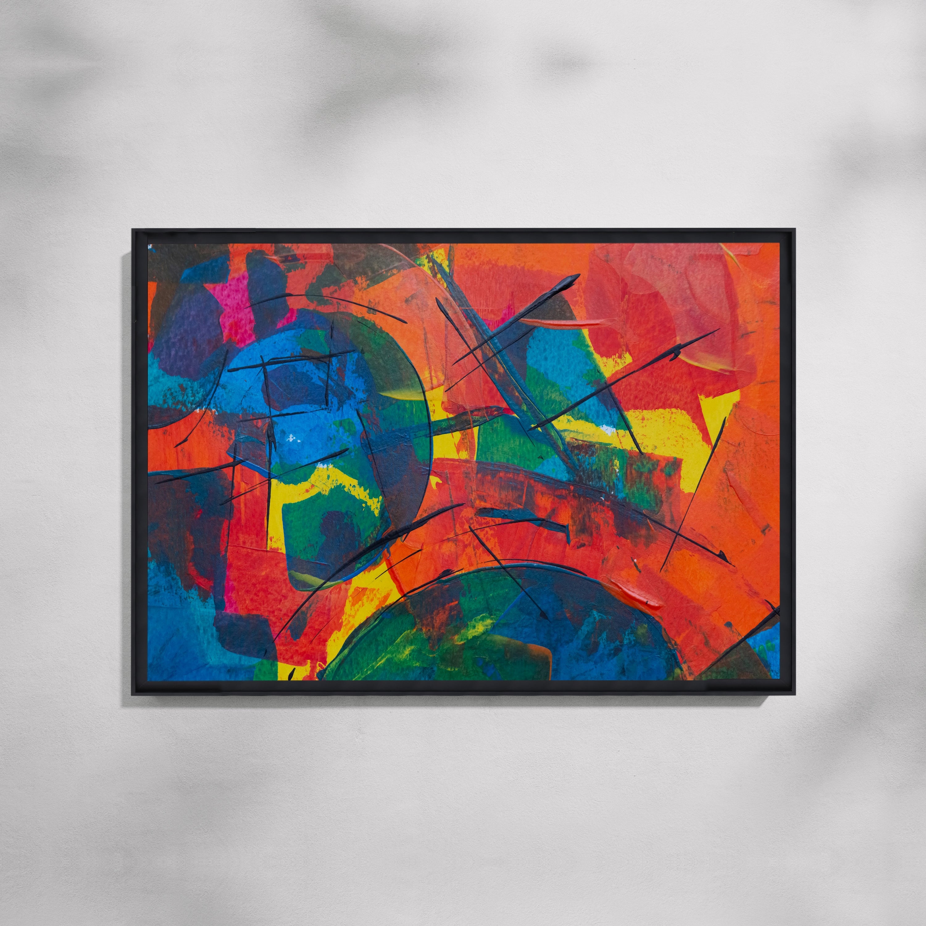 Vibrant Abstract Color Explosion Canvas Wall Art