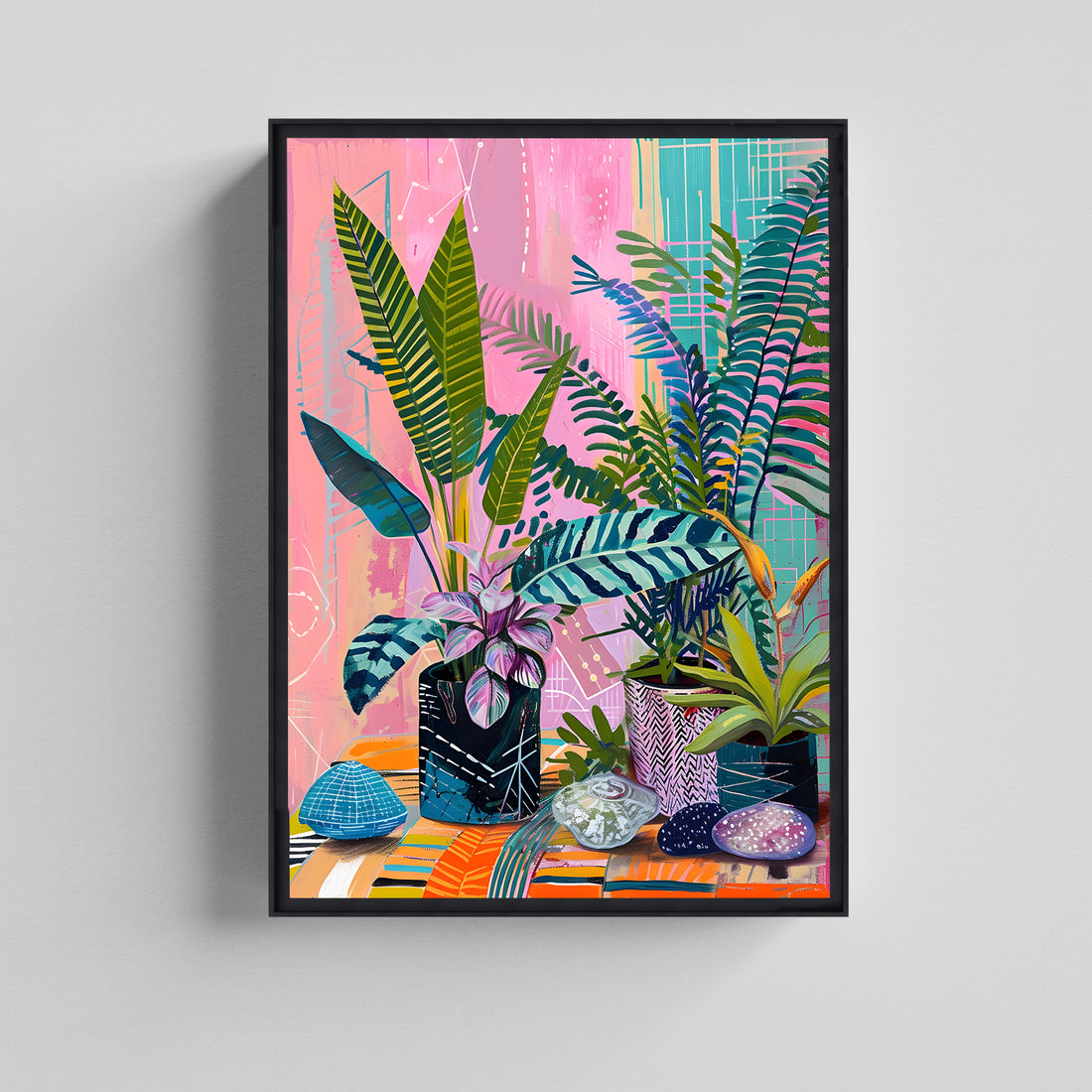Tropical Botanical Floral Art Canvas Painting