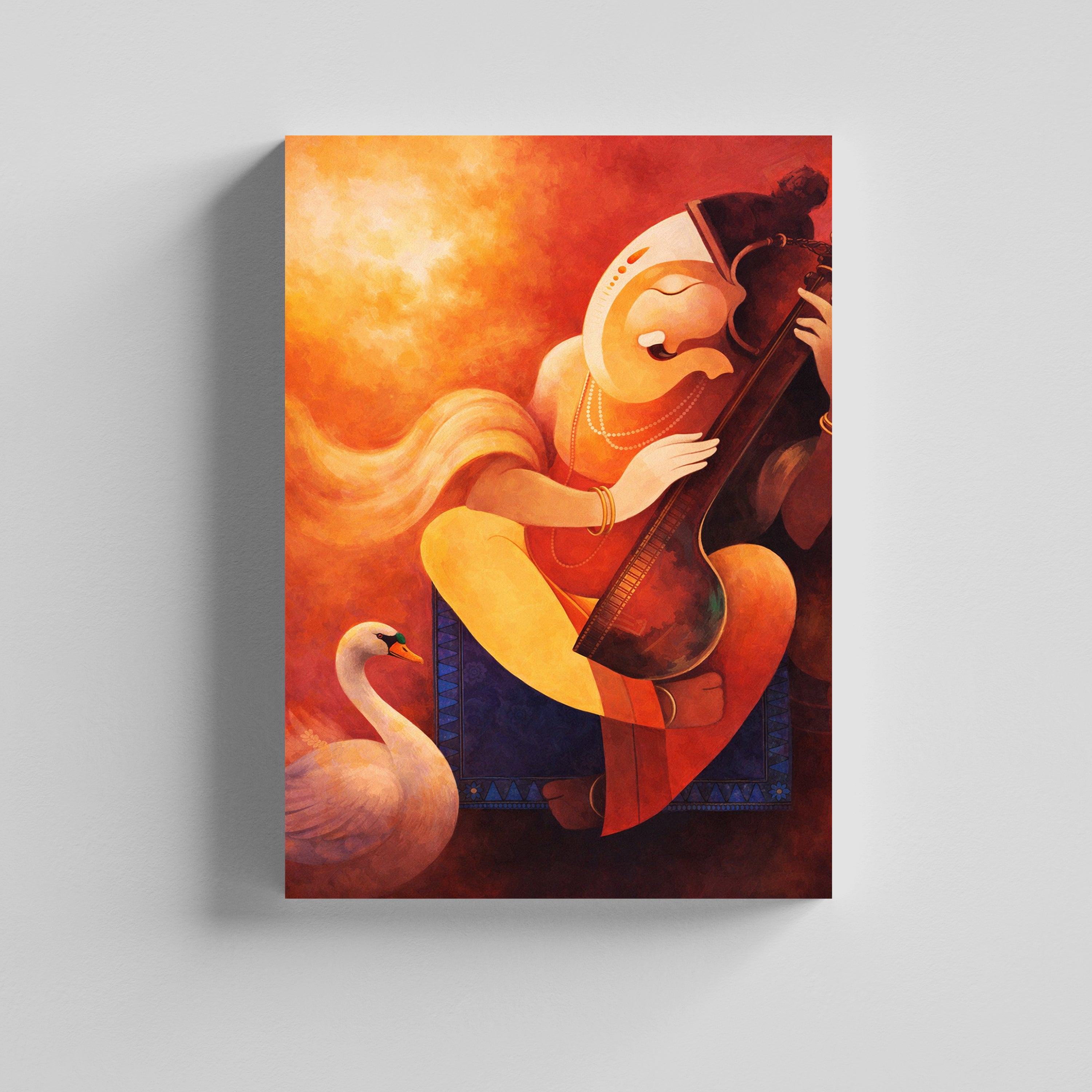 Lord Ganesha Wall Art Canvas Painting