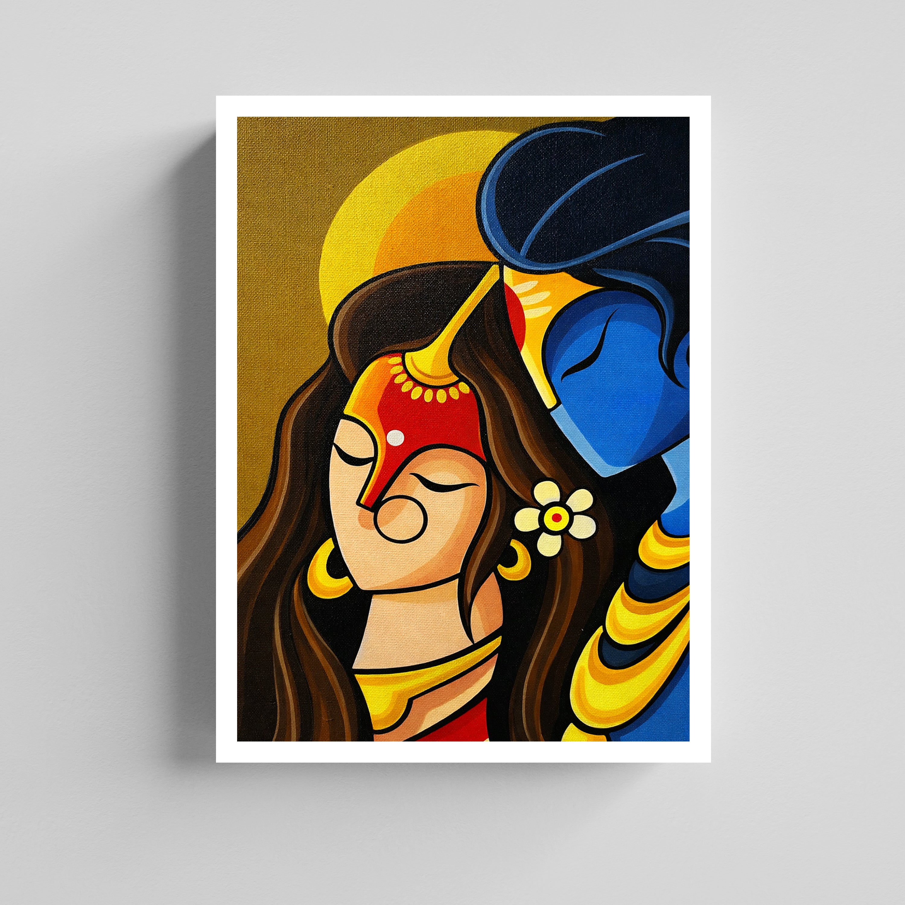 Radha Krishna Love Canvas Painting