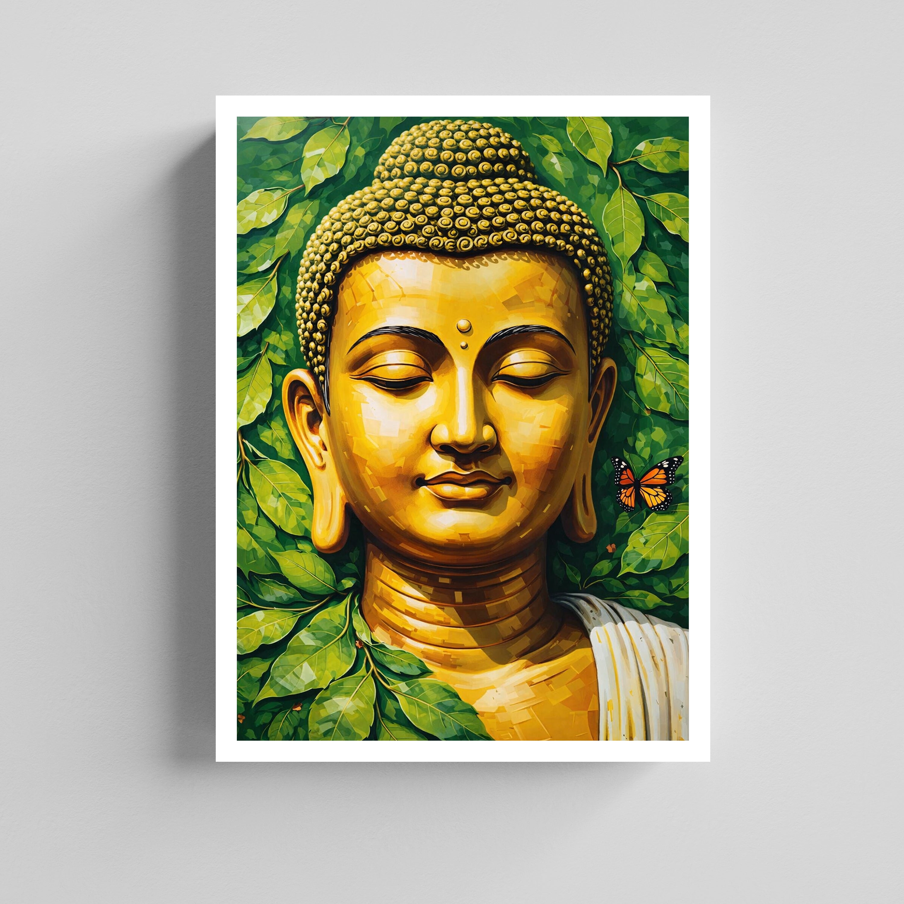 Golden Buddha Canvas Painting