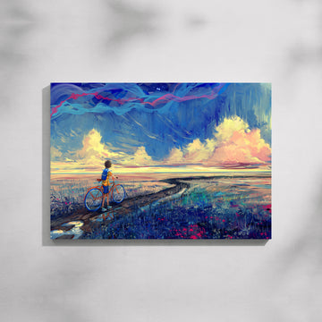 Journey Beyond the Horizon Abstract Canvas Painting