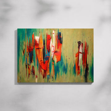 Echoes Behind Color Abstract Canvas Art