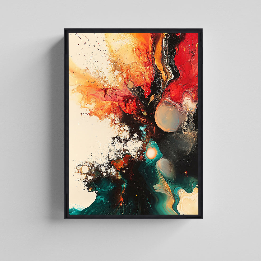 Abstract Fluid Energy Canvas Painting