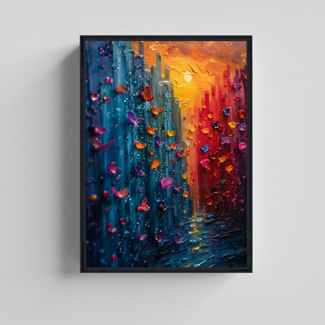 Vibrant Harmony - Contemporary Abstract Modern Wall Art Canvas
