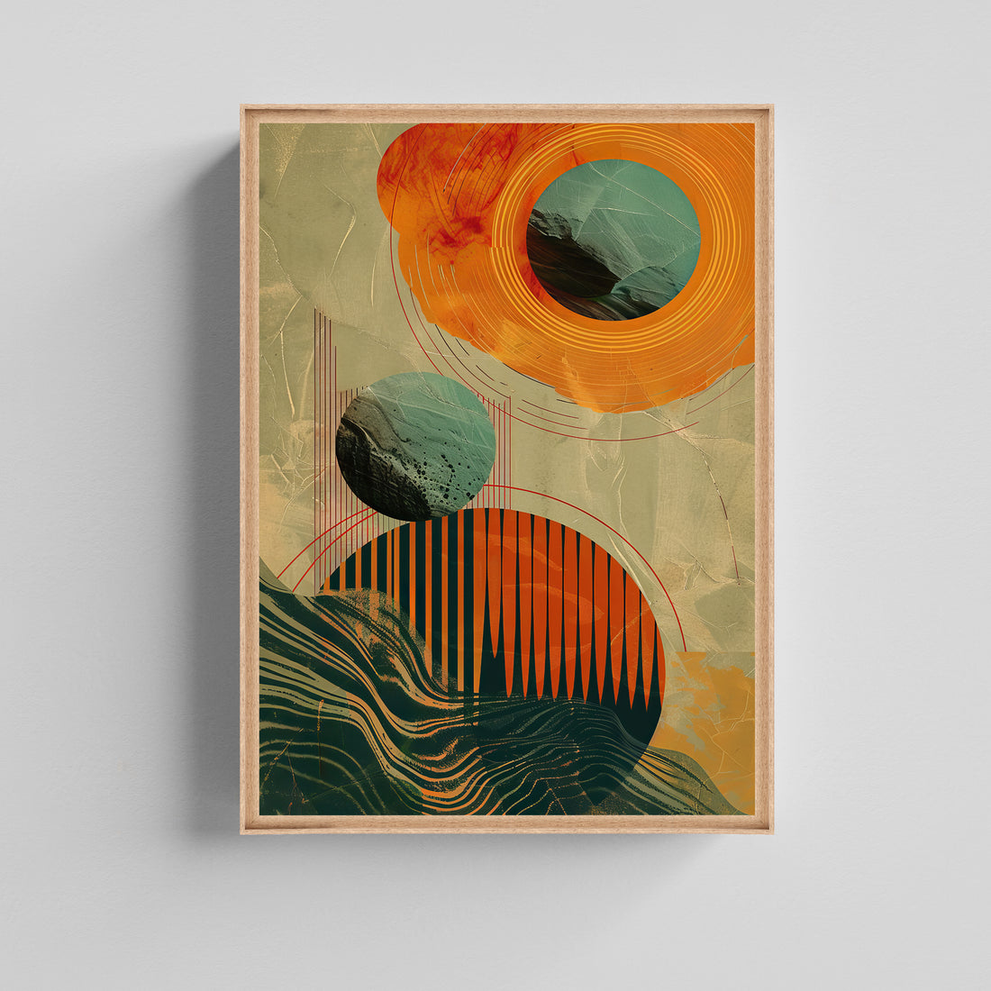 Celestial Geometry Abstract Canvas Painting