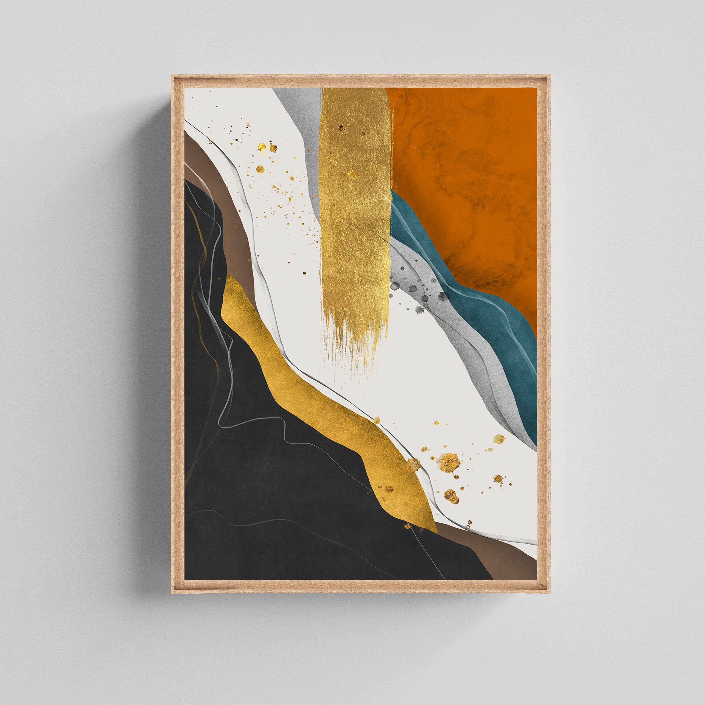 Vibrant Harmony Color Block Abstract Canvas Art